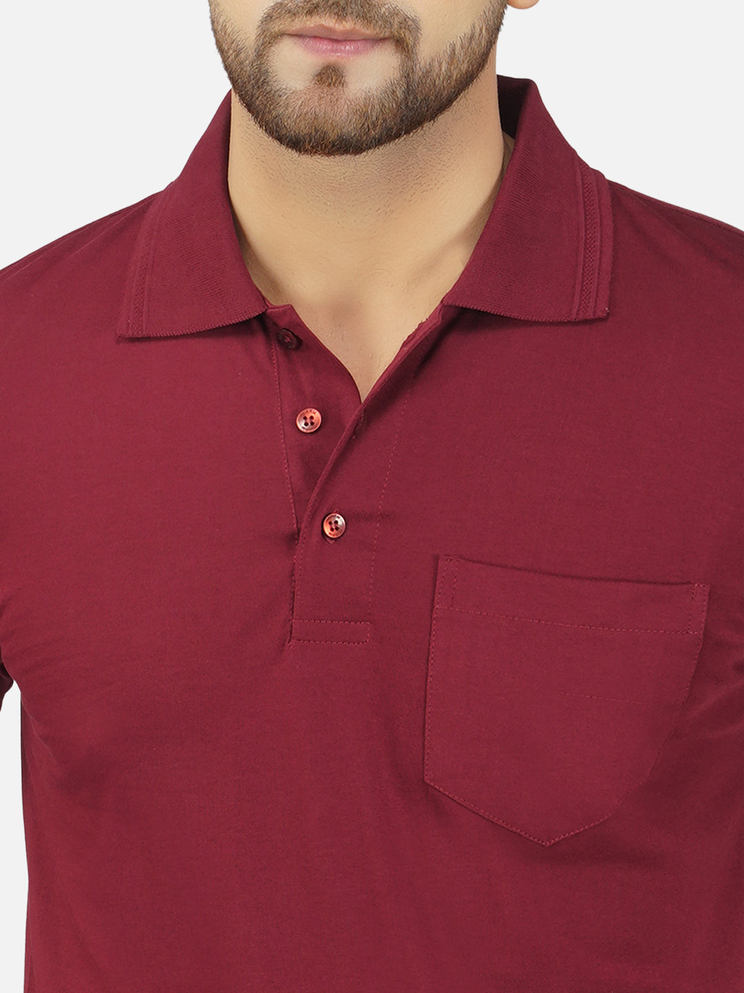 Men's Polo Half Sleeve T-Shirt Wine