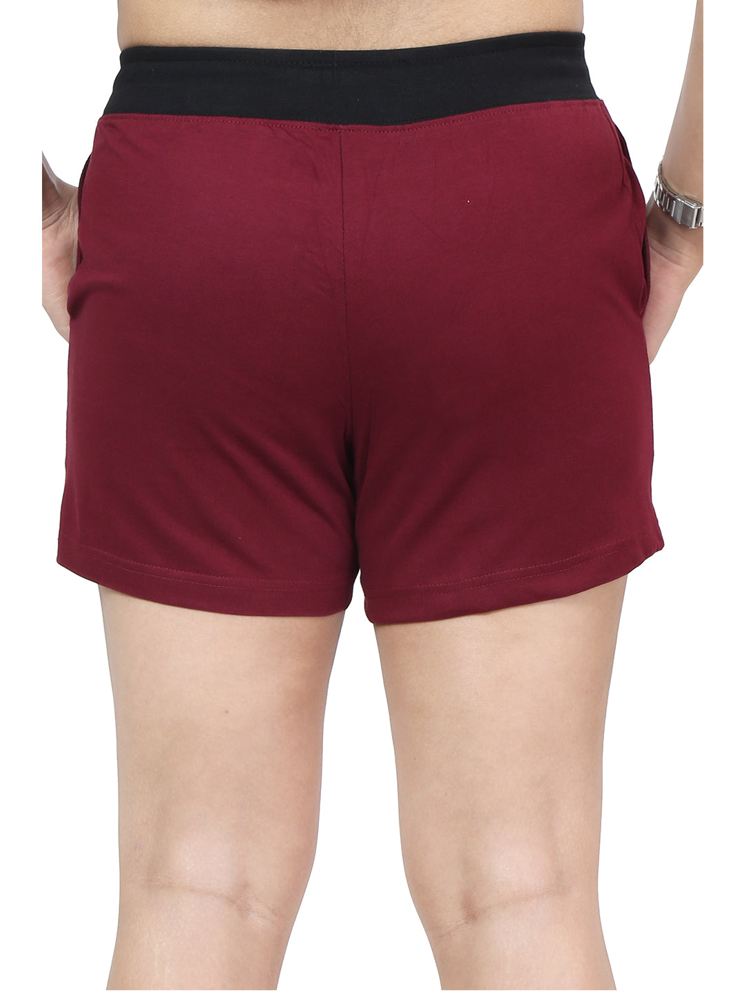 Women Shorts Wine