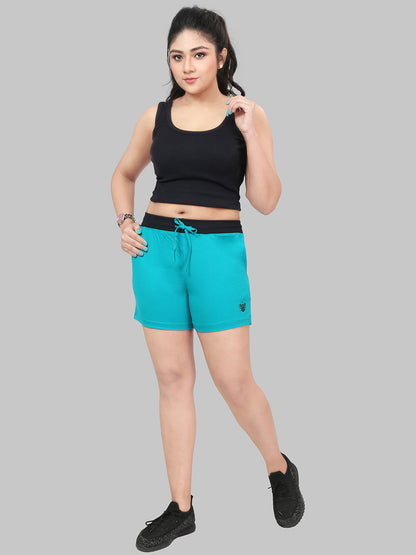 Women Shorts Sea Green