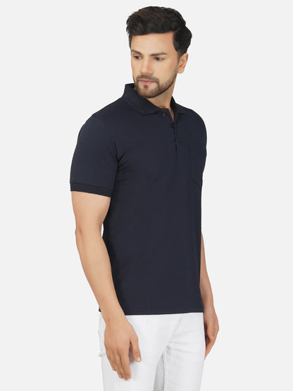 Men's Polo Half Sleeve T-Shirt Navy Blue