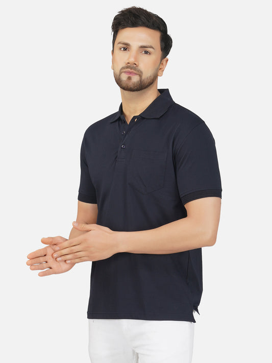 Men's Polo Half Sleeve T-Shirt Navy Blue