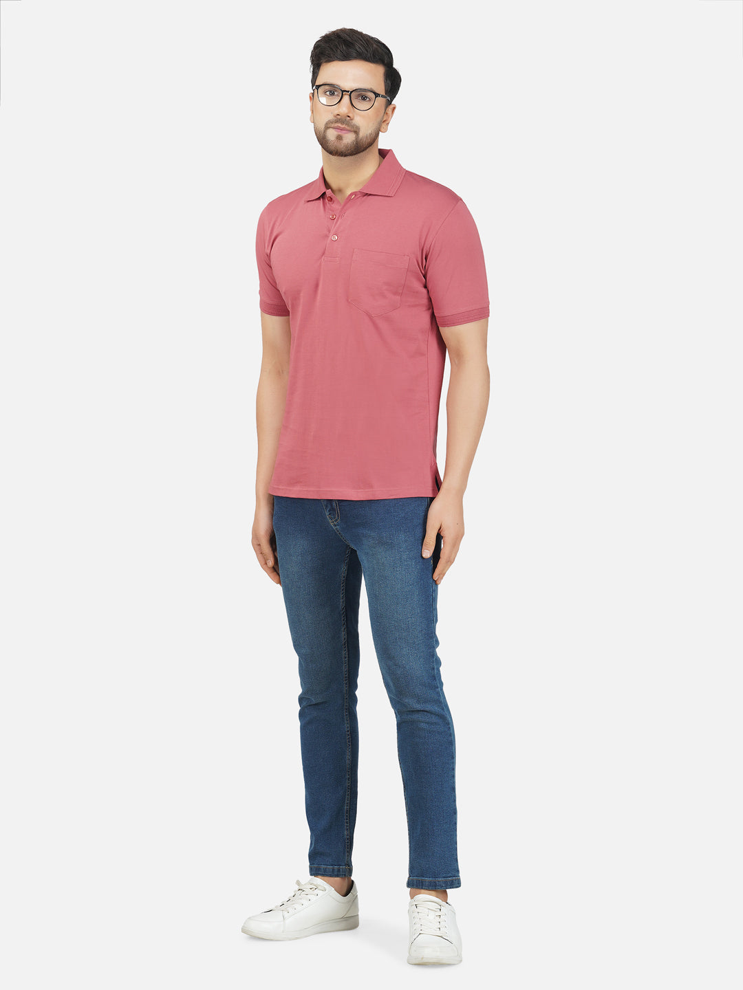 Men's Polo Half Sleeve T-Shirt Dusty Rose