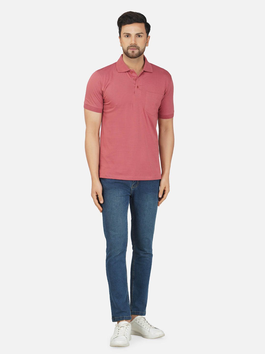 Men's Polo Half Sleeve T-Shirt Dusty Rose