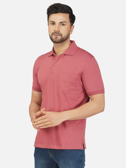 Men's Polo Half Sleeve T-Shirt Dusty Rose