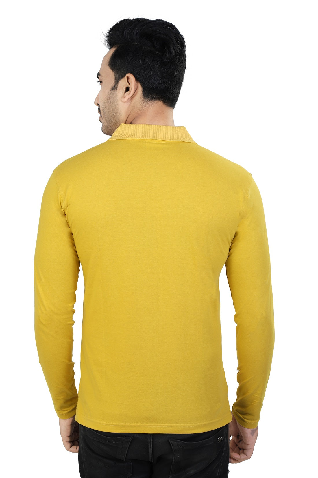 Men's Polo Full Sleeve T-Shirt Yellow