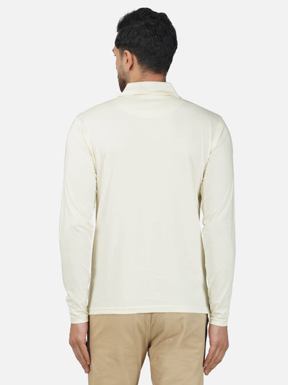 Men's Polo Full Sleeve T-Shirt Butter