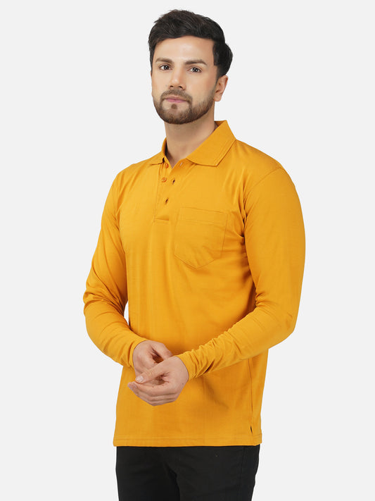 Men's Polo Full Sleeve T-Shirt Rust