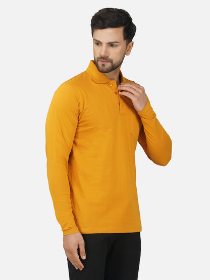 Men's Polo Full Sleeve T-Shirt Rust